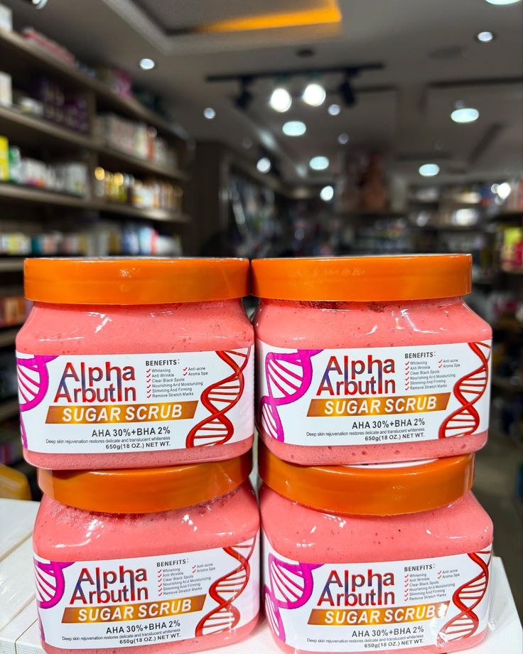 Alpha Arbutin Sugar Scrub (AHA 30% + BHA 2%)